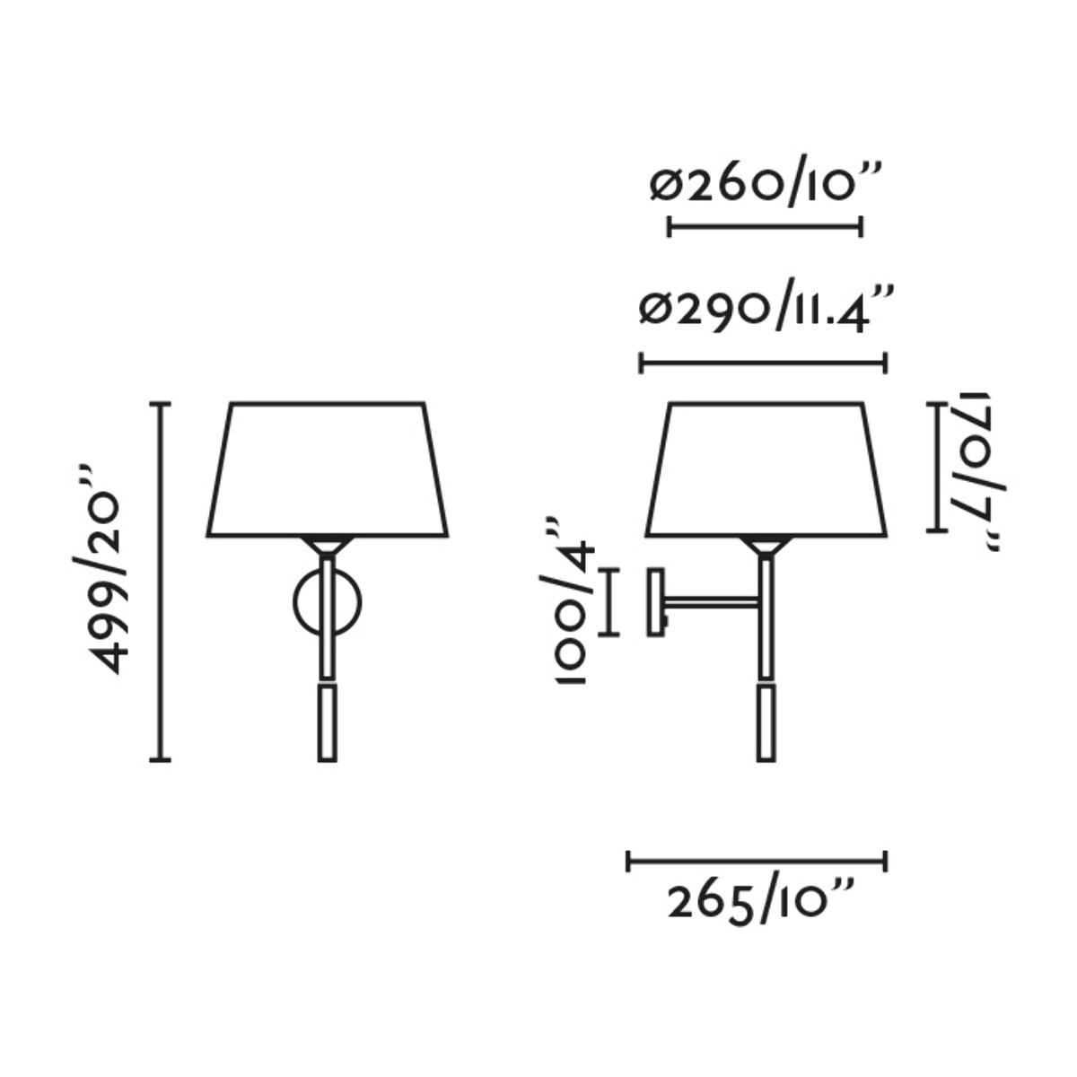 WINDSOR Applique avec lecteur blanc/lin