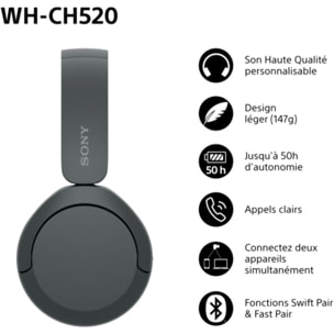 Casque SONY WH-CH520 Noir