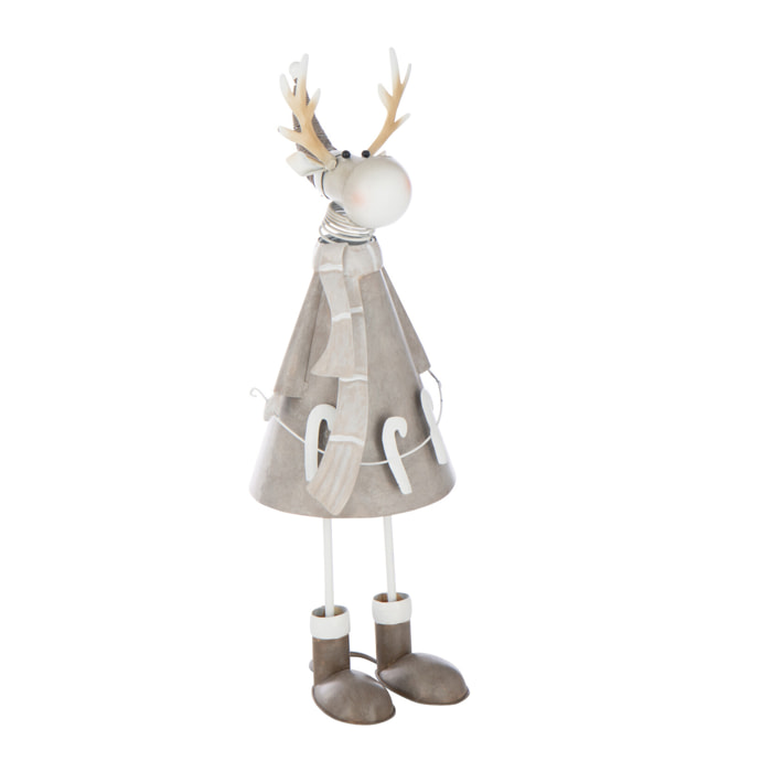 J-Line figurine Renne Sucre d’orge - métal - gris - small
