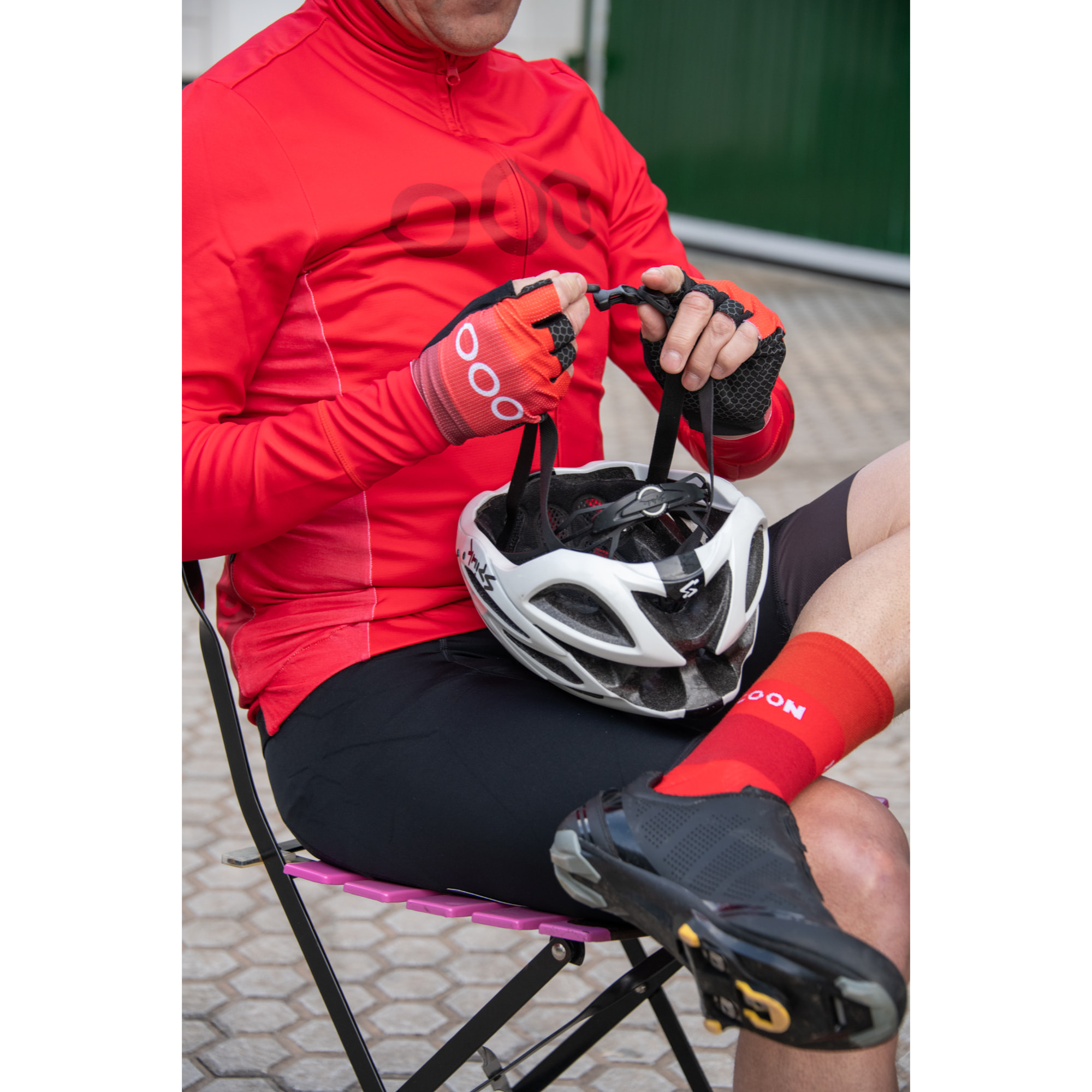 Guantes de ciclismo unisex ECOON Briancon - Rojo