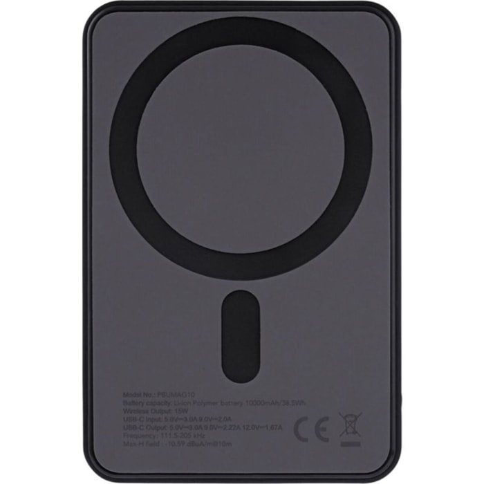 Batterie externe TNB 10 000 mAh MagSafe fonction stand noir