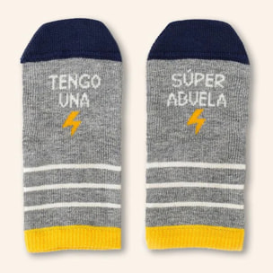 Mini Calcetines "Tengo una súper abuela" talla 23-26