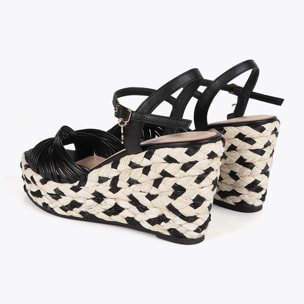 Zeppe plateau con dettaglio intrecciato