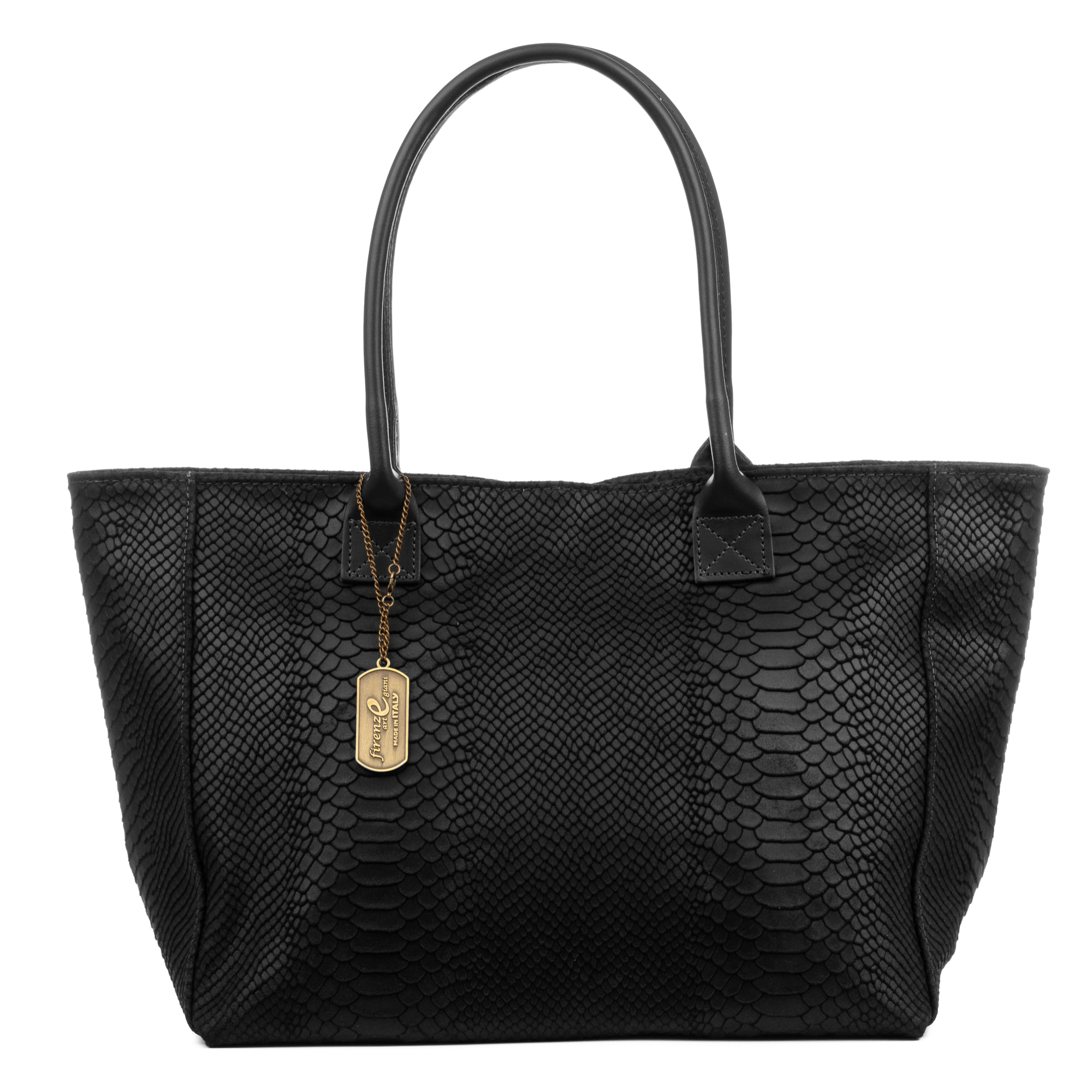 Avola bolso de hombro mujer. Piel auténtica Gamuza grabado serpiente.