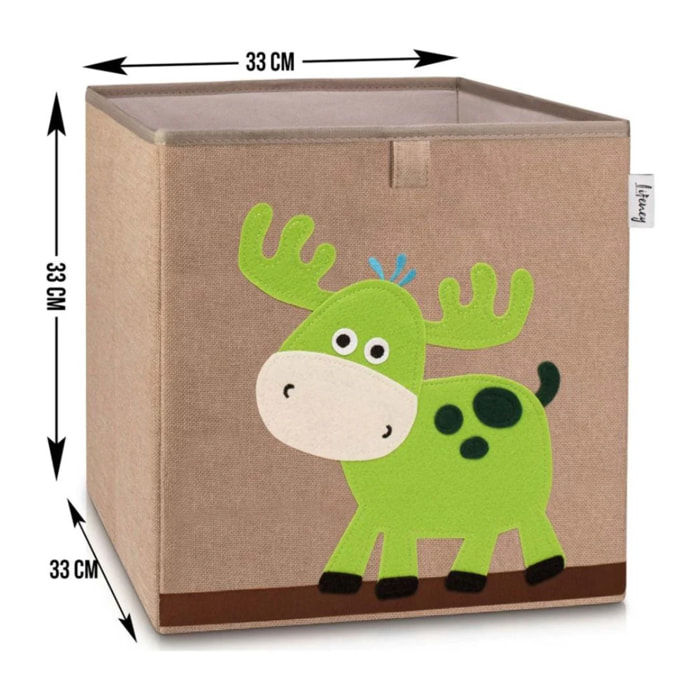 Boîte de rangement en tissu pour enfant "cerf", compatible Ikea Kallax Lifeney