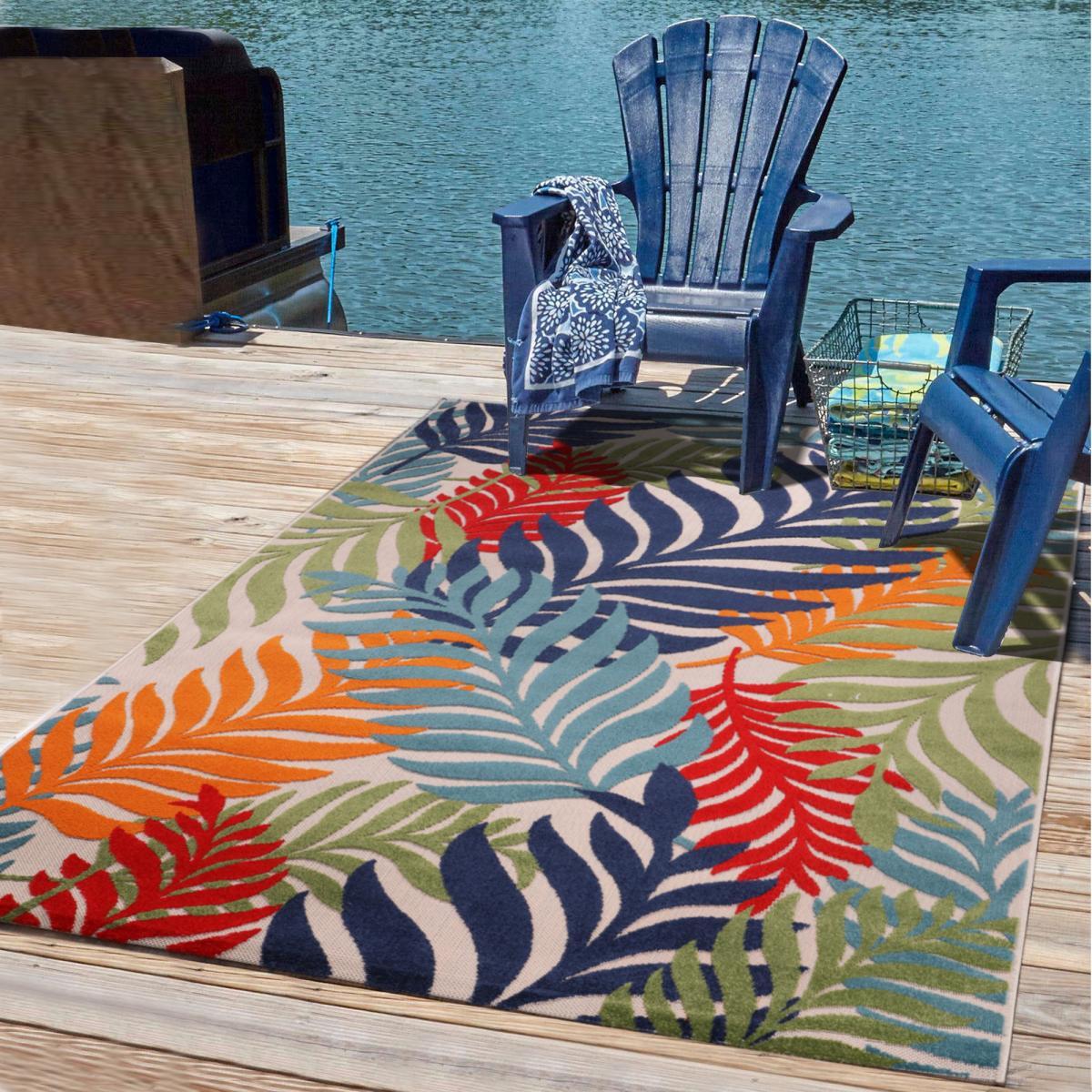 Tapis extérieur tissé kilim rectangle SULU