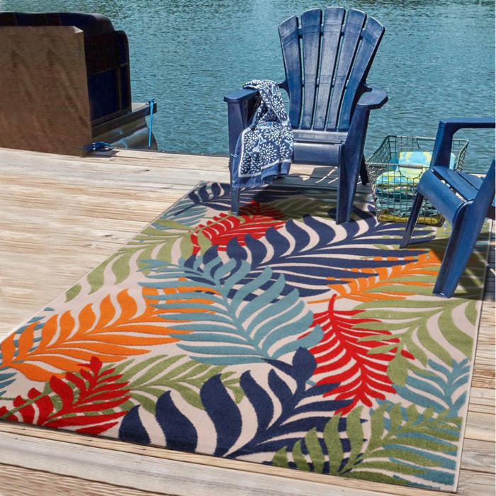 Tapis extérieur tissé kilim rectangle SULU