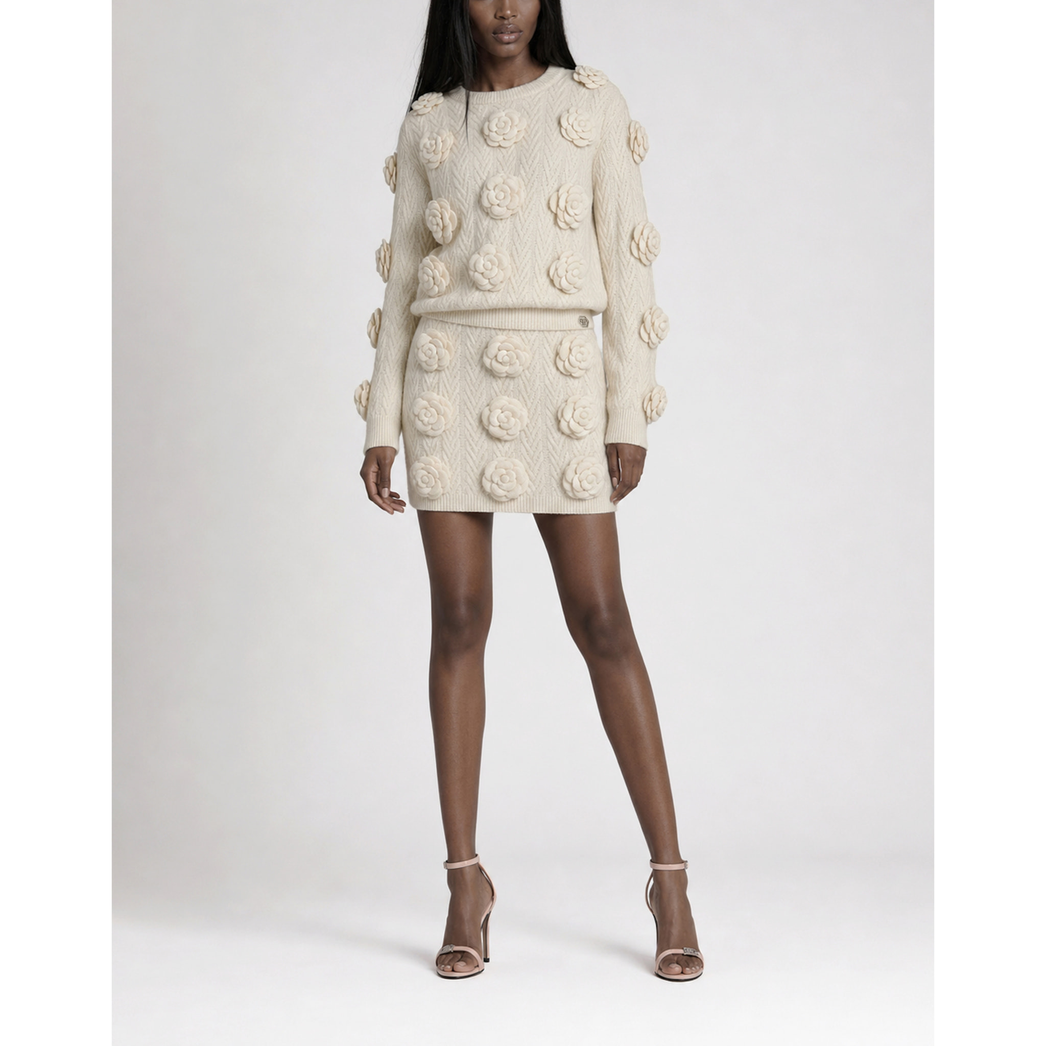 PHILIPP PLEIN Falda corta de punto ROSES