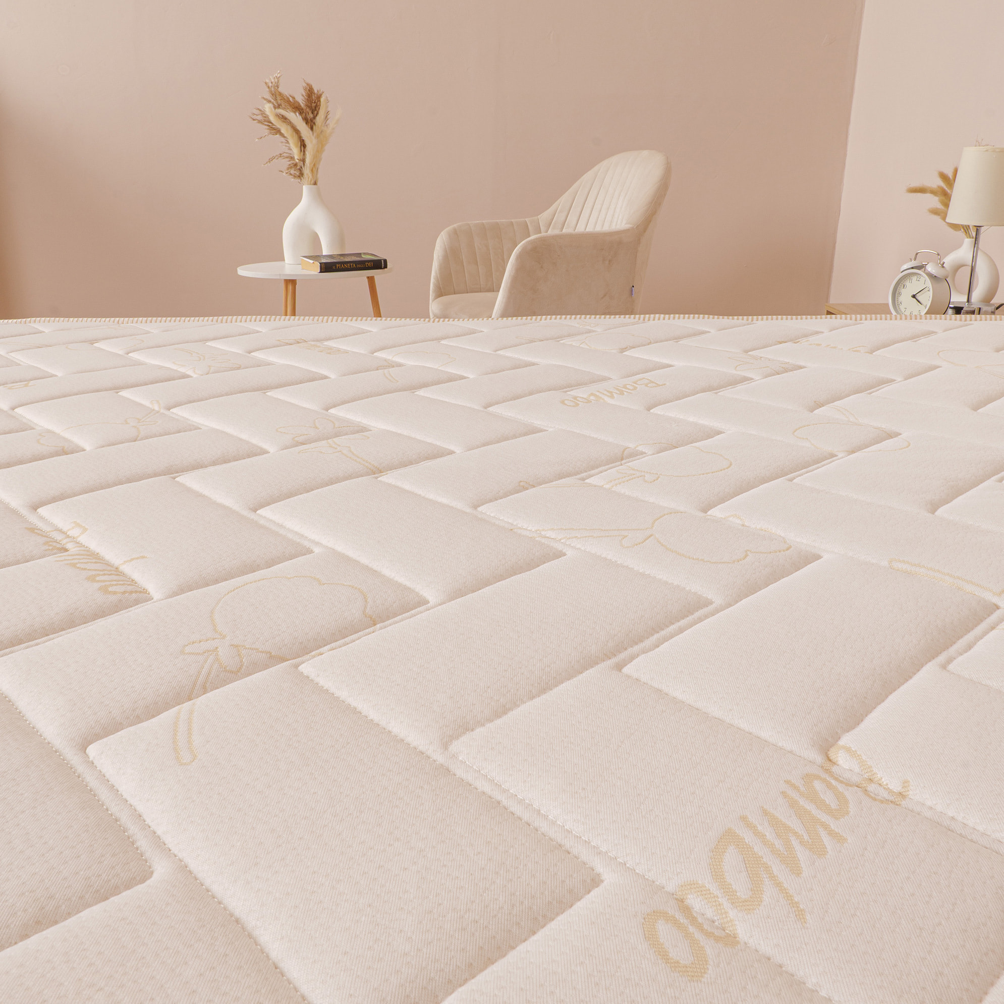 Materasso Memory 4 strati mod. BAMBOO PULSE Matrimoniale mis. 170x200 alto 25cm rivestimento sfoderabile - Sleepy Italy