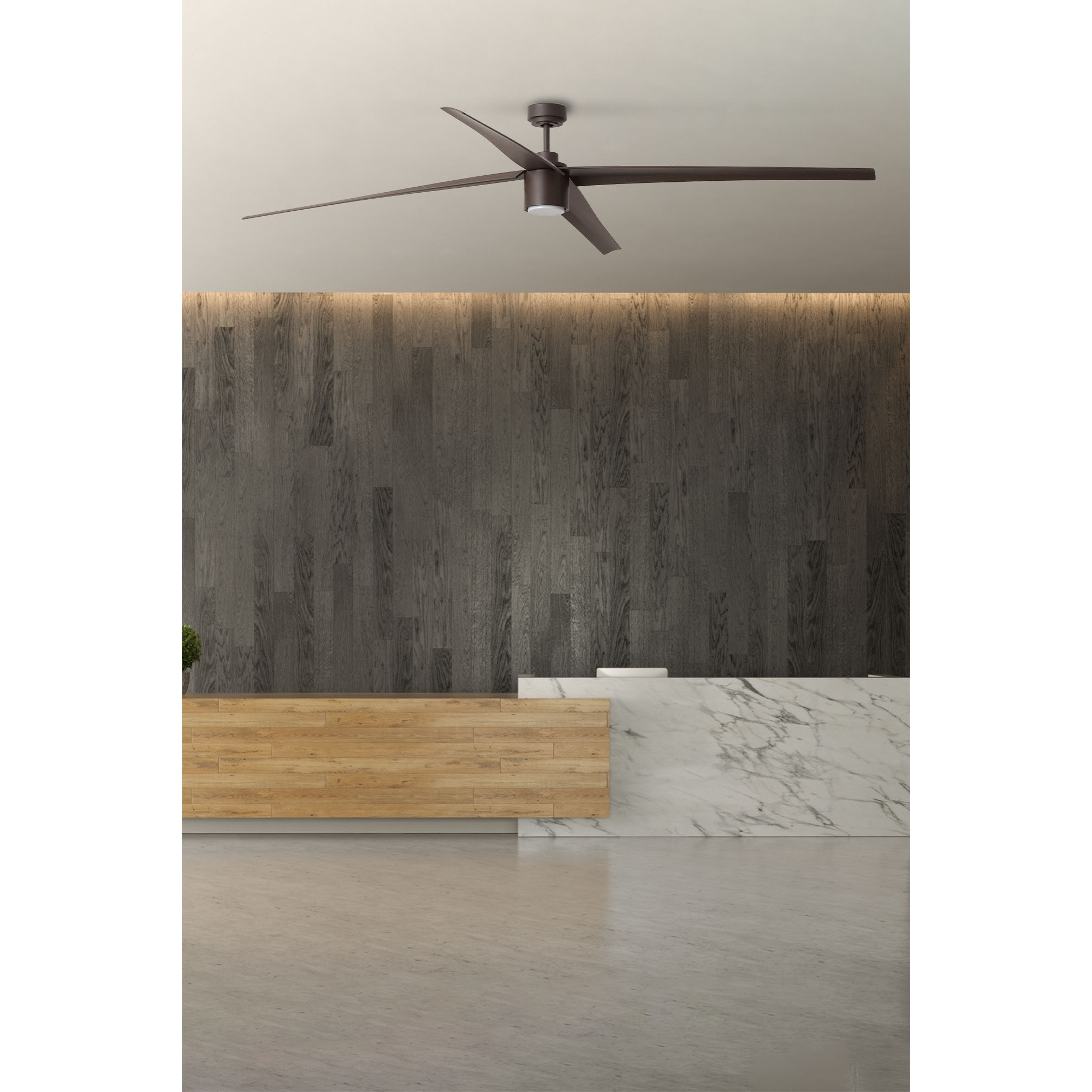 ATTOS XXL LED Ventilatore a soffitto de soffitto marrone