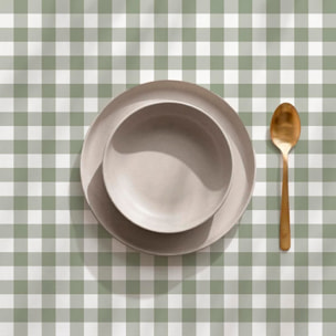 Nappe anti-taches Alcazar Vert - 100% coton -