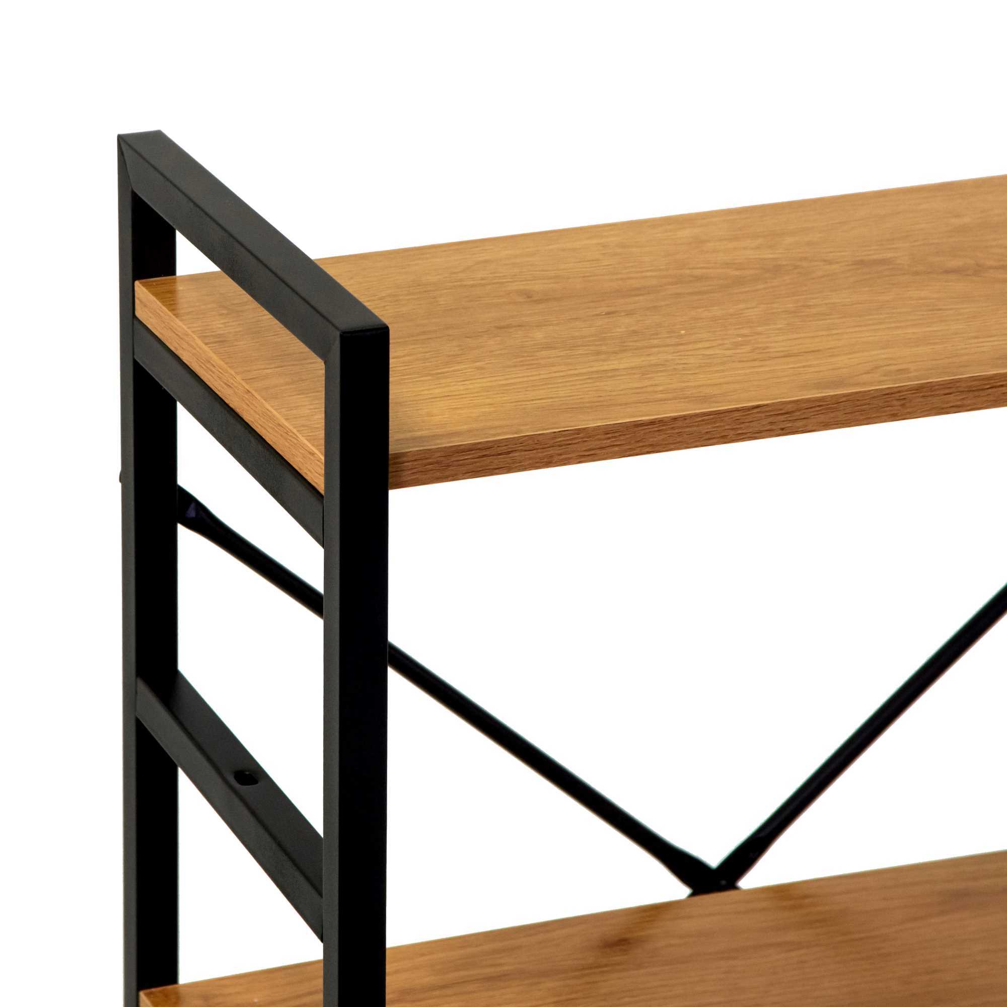 Scaffale Achille Vacchetti in metallo legno 3 ripiani cm60x28h83,5