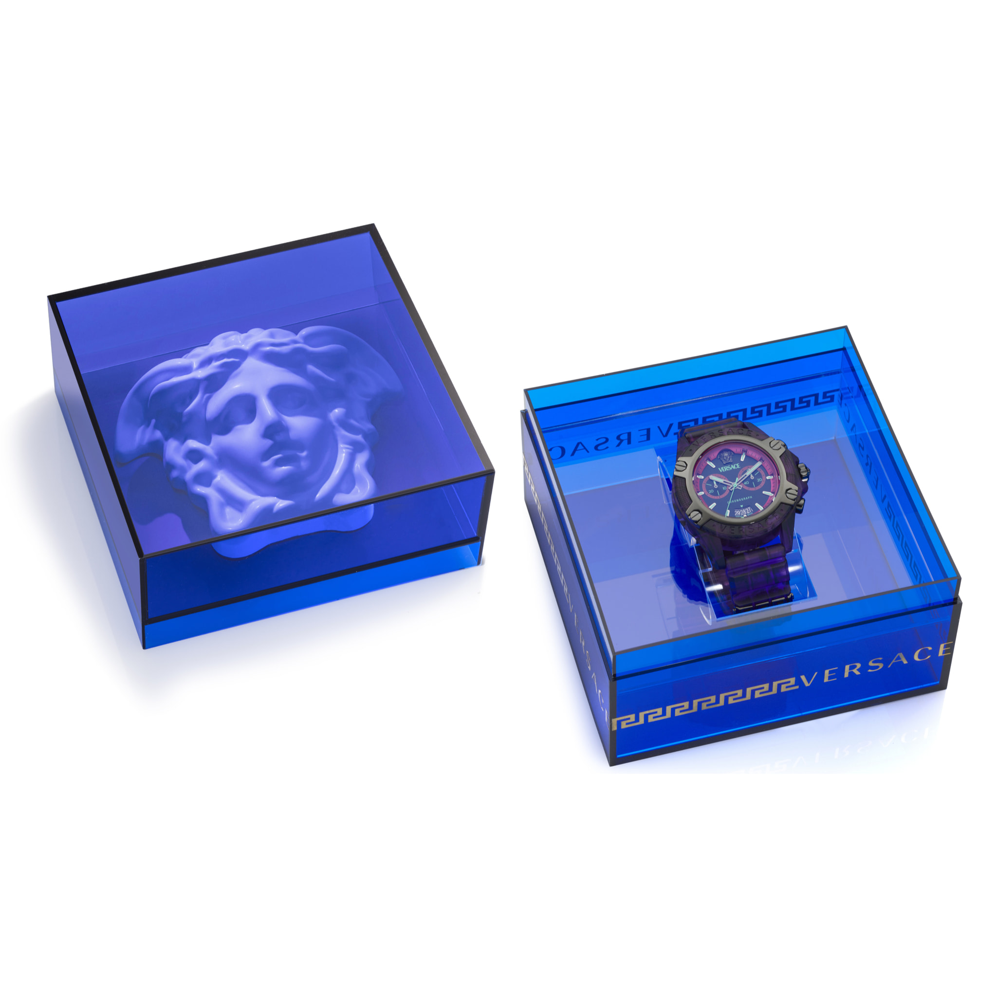 Versace Orologio Cronografo Al Quarzo Icon Active New