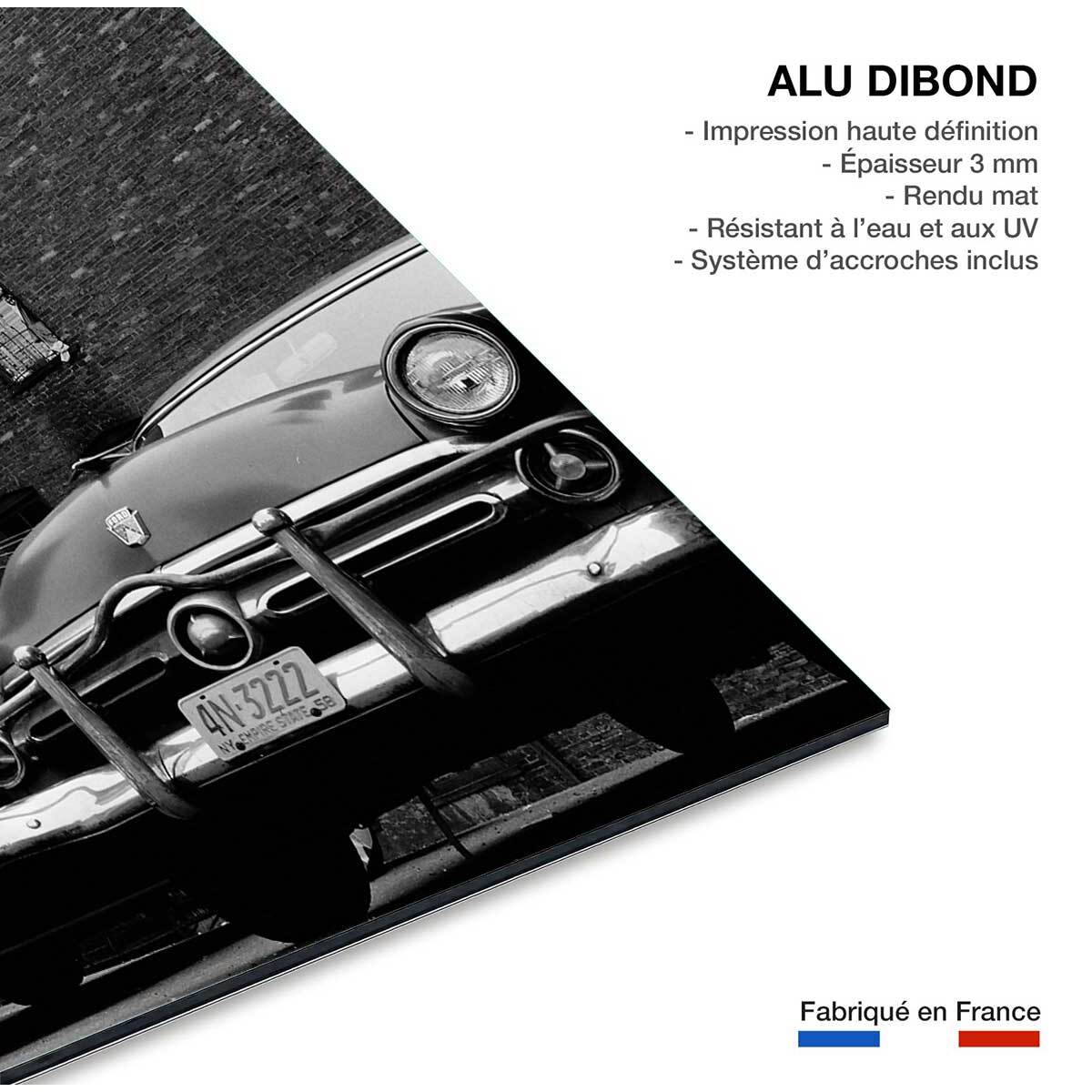 Photo noir et blanc de New York en 1960 Tableau alu Dibond