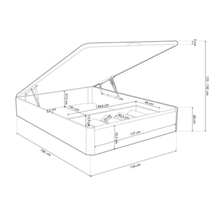 Canapé Luxury Plus 3D Roble - Blanco