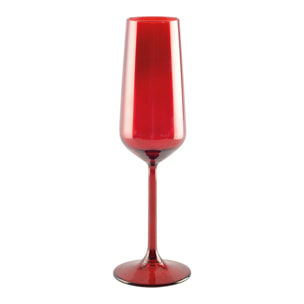 Fl? tes à champagne rouge - lot de 6