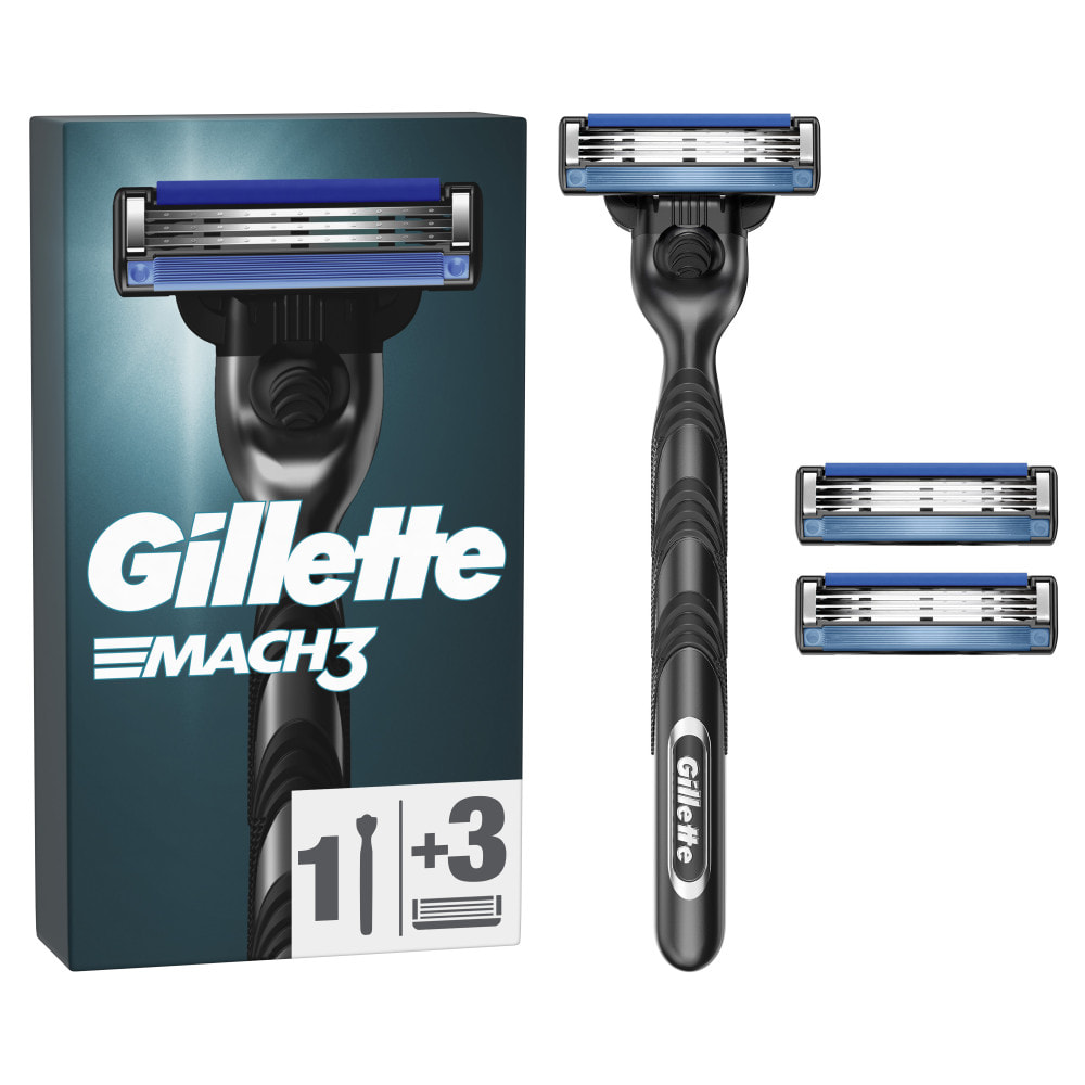 Rasoir Gillette Mach3 - 1 Manche, 3 Recharges De Lames