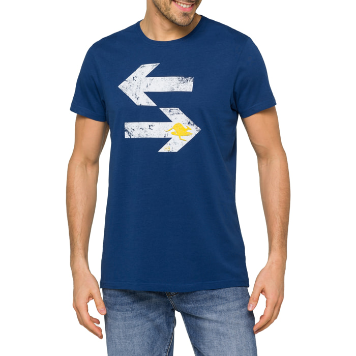 Camiseta de algodón 150 gr Hot Buttered Direction azul