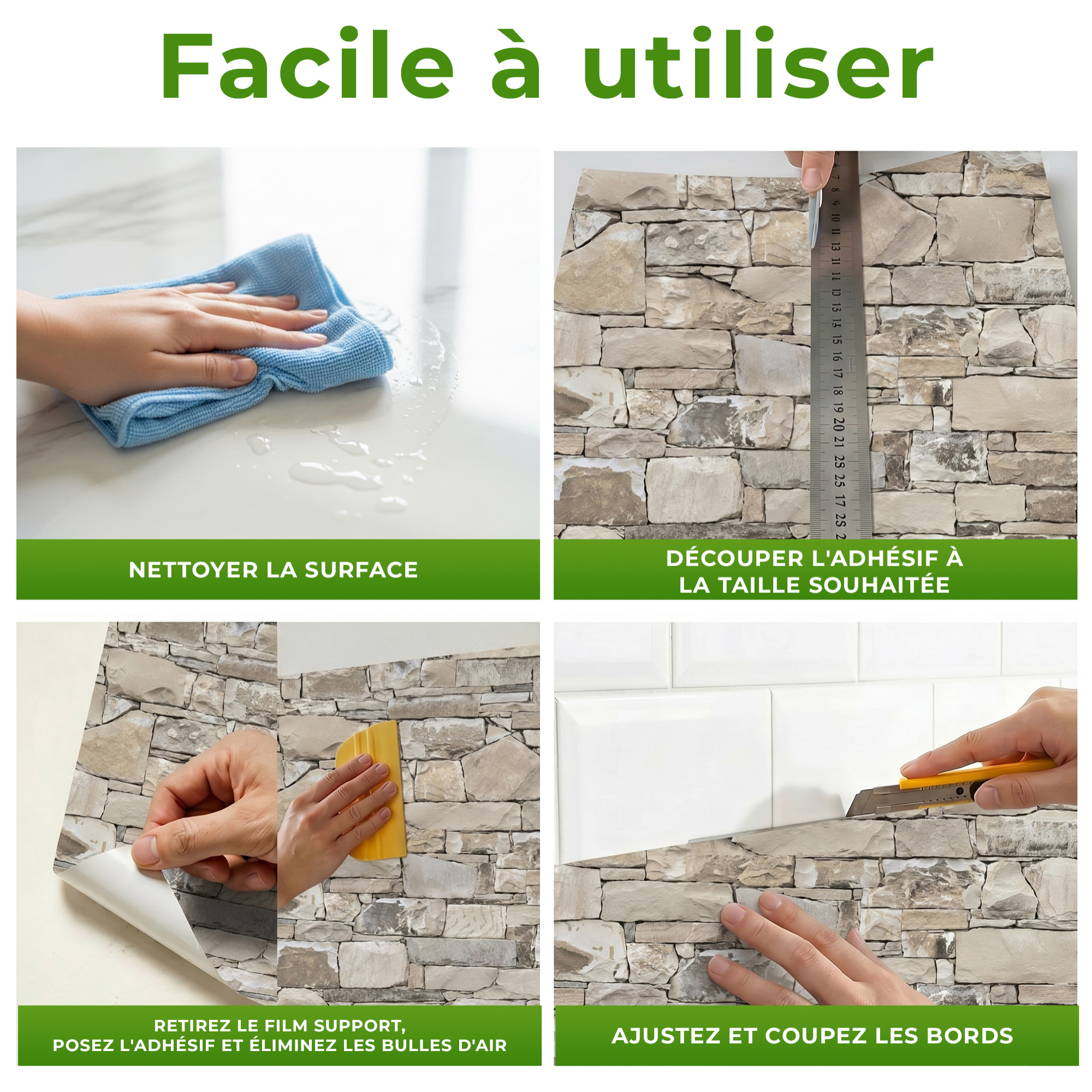 Sticker effet papier peint - PIERRES DE LA SARTHE