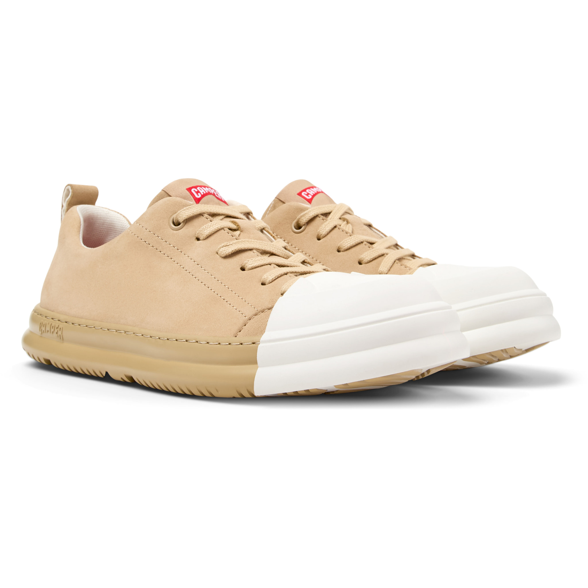 Scarpe stringate - CAMPER Junction Runner - Beige - Pelle nabuk