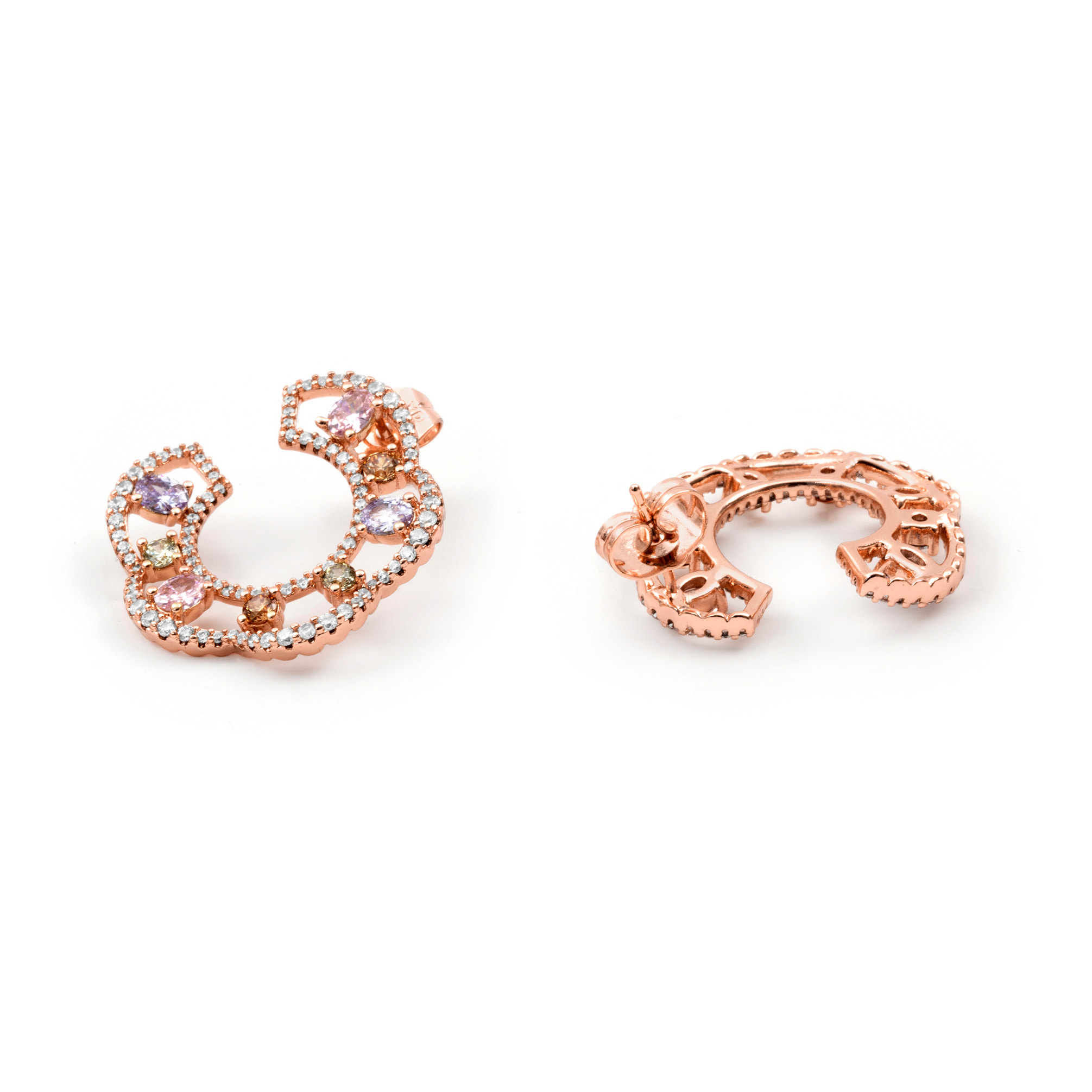 Pendientes Boy acabado oro rosa 18k
