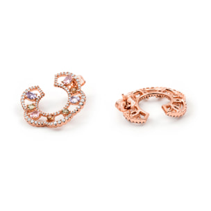 Pendientes Boy acabado oro rosa 18k