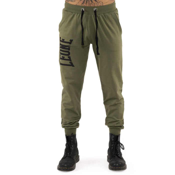 Pantalone sportivo invernale da uomo con polsino e logo grande "Basic"