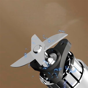 Batidora portátil con diseño de botella de 400ml con 10 cuchillas de acero y batería recargable de 1500mAh.