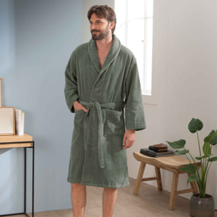 Peignoir col châle 100% Coton BIO, DOUCEUR NATURE