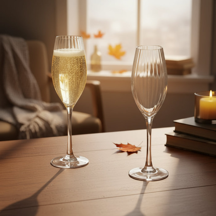 4 flûtes à champagne 20 cl Serena Lines - Luminarc