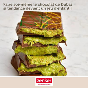 Deux moules à tablettes chocolat de Dubaï en silicone Zenker Special Creative