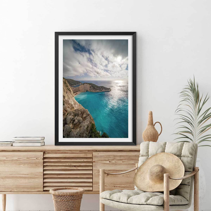 Poster bleu méditerranéen Affiche seule