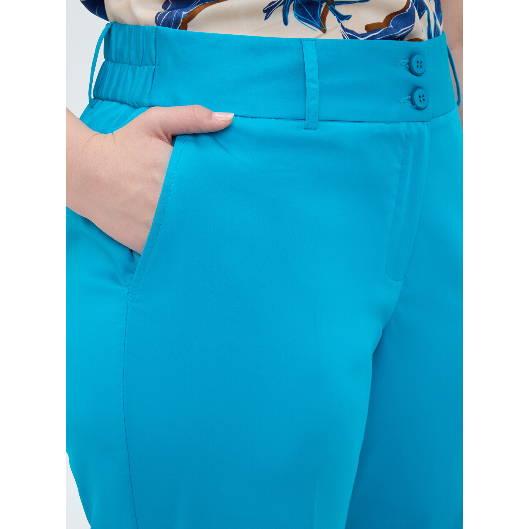 Fiorella Rubino - Pantalones Regular de mezcla de algodón - Light - blue