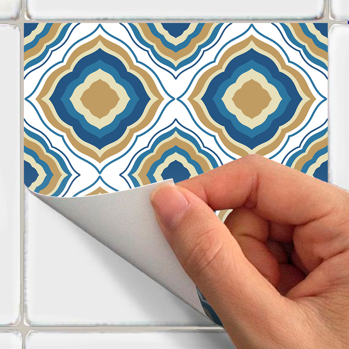 Stickers muraux - Sticker Mural Carrelage adhésif Cuisine Salle de Bain - 60 STICKERS CARRELAGES AZULEJOS LIDO