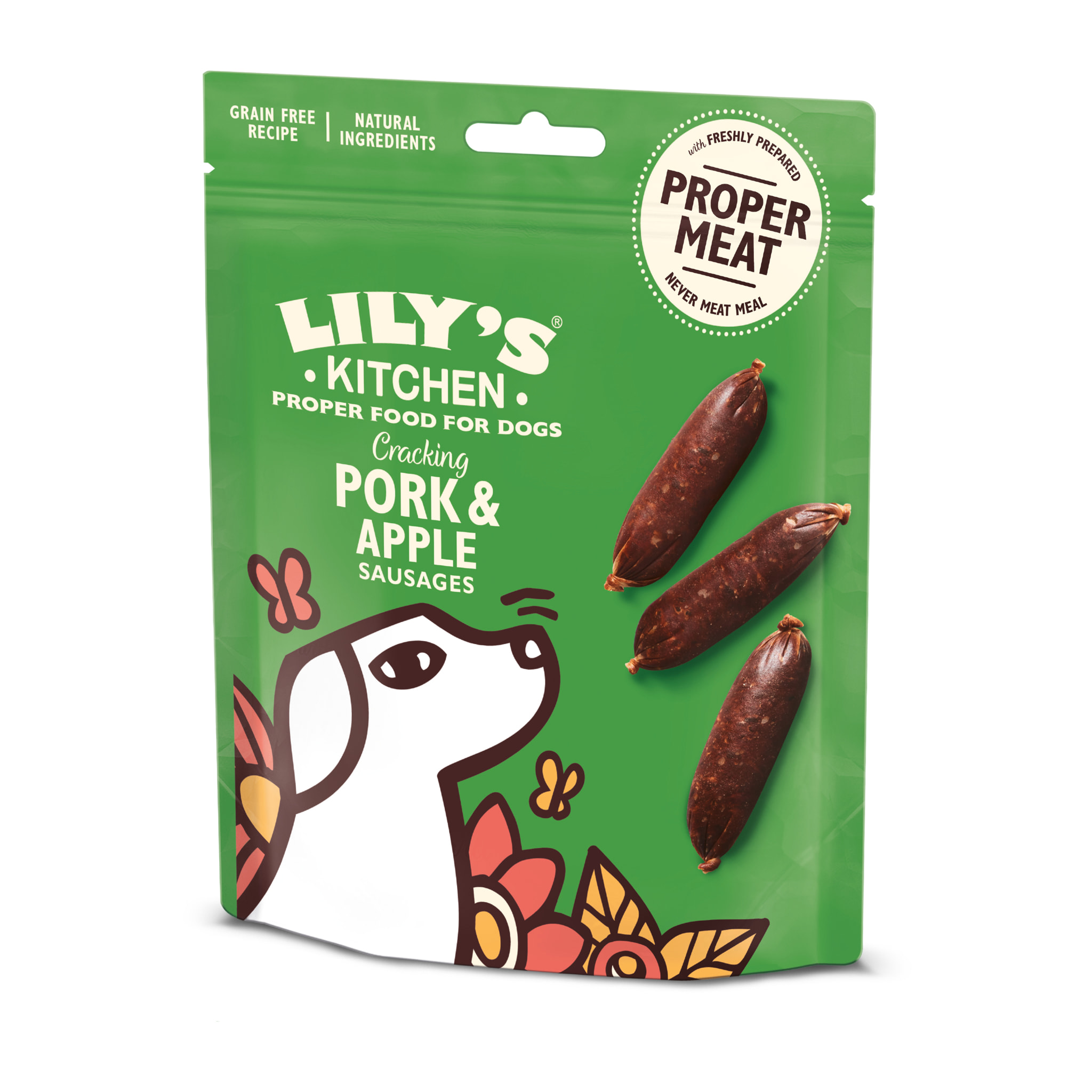 Lily's Kitchen Chien Saucisses au porc et à la pomme 70 g - Lot de 8