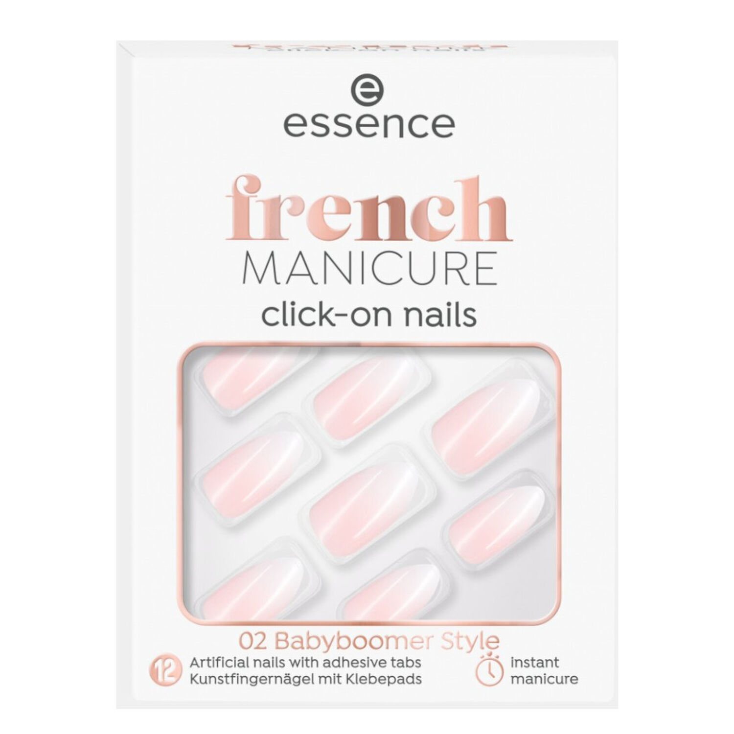 French Manicure Click-On Nails - Faux Ongles Autocollants