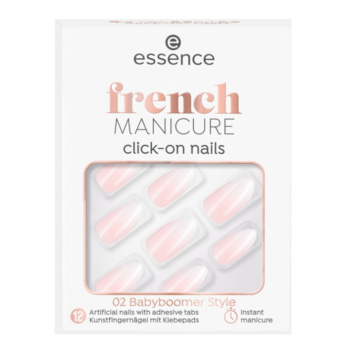 French Manicure Click-On Nails - Faux Ongles Autocollants