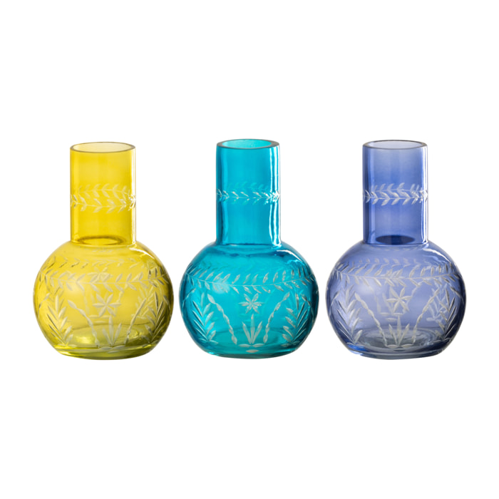J-Line vase Calebasse Tarifa - verre - mix - 3 pièces