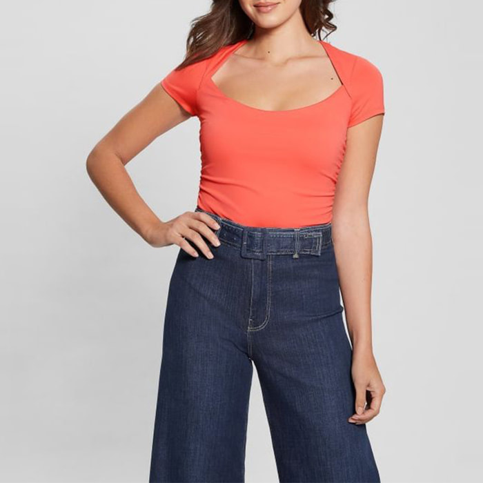 T-shirt Farah - rouge orangé