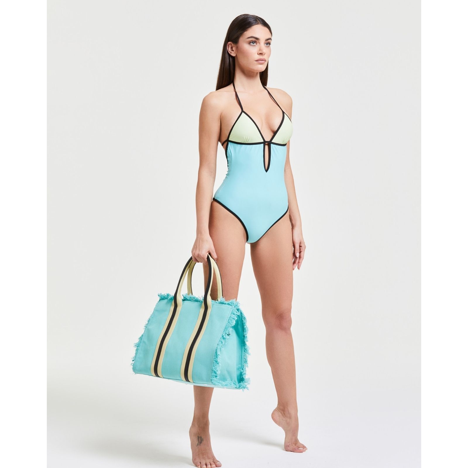 Pompea x Silvian Heach costume intero con coppe rimovibili