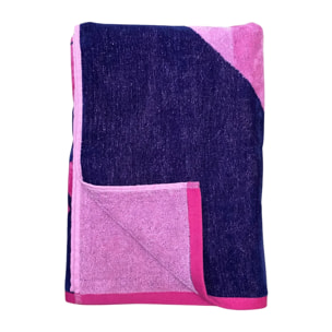 Serviette de plage éponge velours Jacquard - Capiata - 90x170cm - 400g/m²