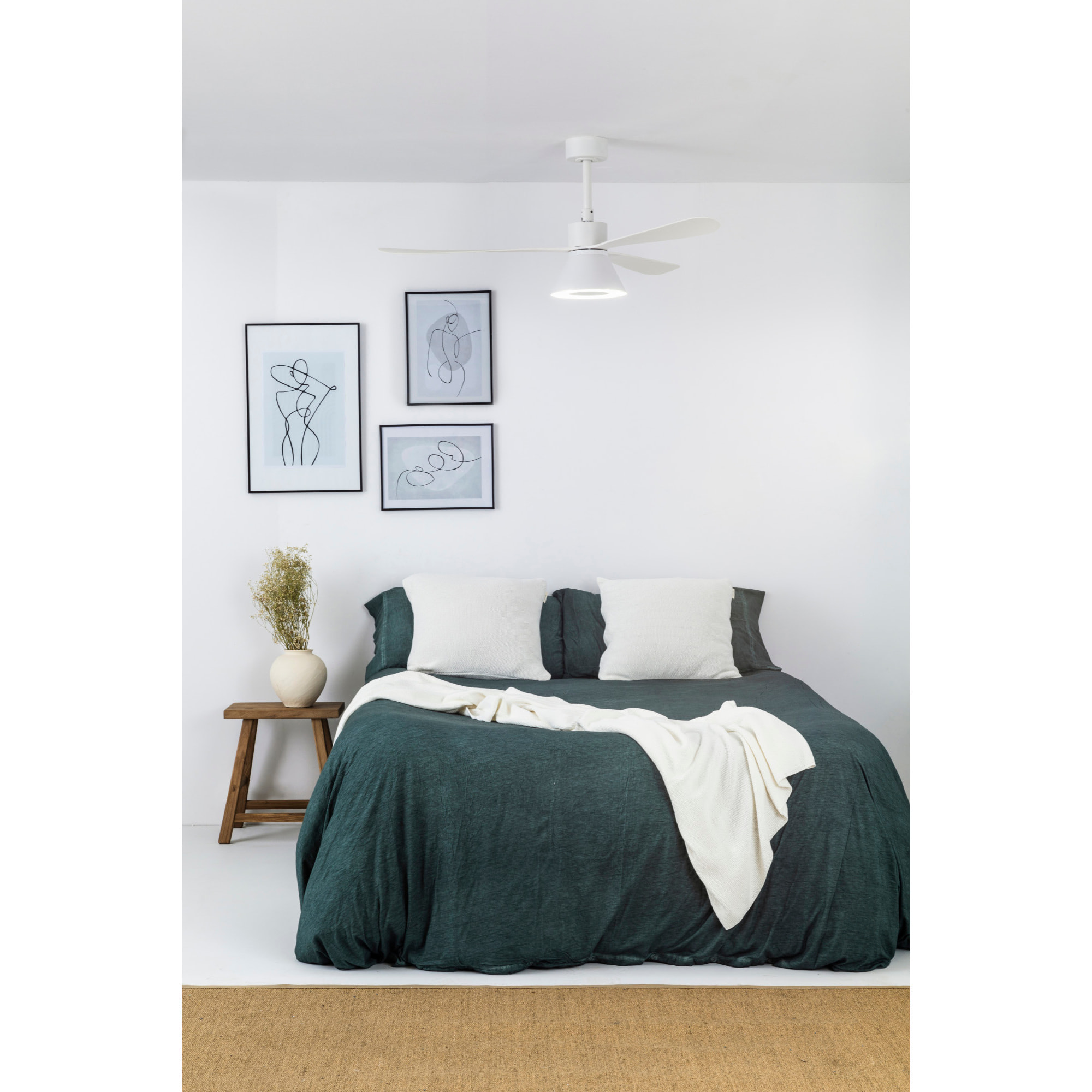 AMELIA L Ventilateur blanc/blanc Wall Control CCT