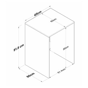 Armadio multiuso grande Dmagrass, Mobile multifunzionale, Mobiletto scarpiera, Guardaroba porta scarpe, 65x60h92 cm, Noce e Bianco