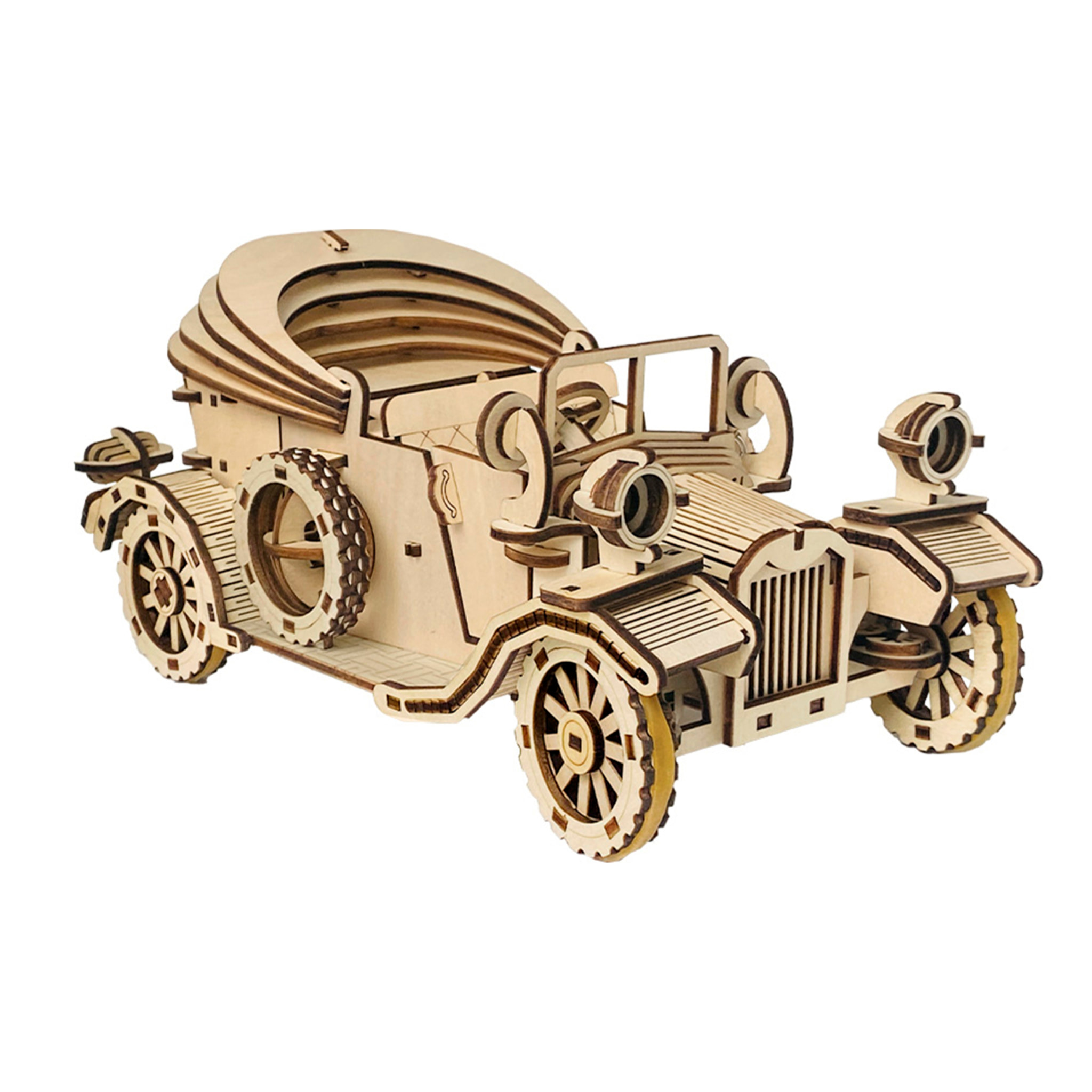 Modello in legno 3D, con movimento meccanico design di Convertible antico. 220 pezzi.