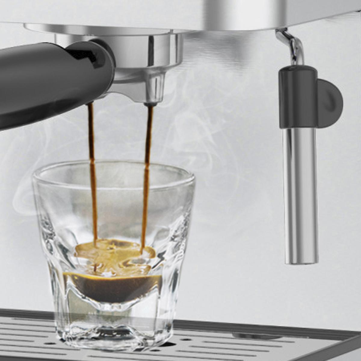 Cafetera Verona con portafiltro de doble salida - Expresso - Bomba italiana - 20 Bares - Vaporizador orientable