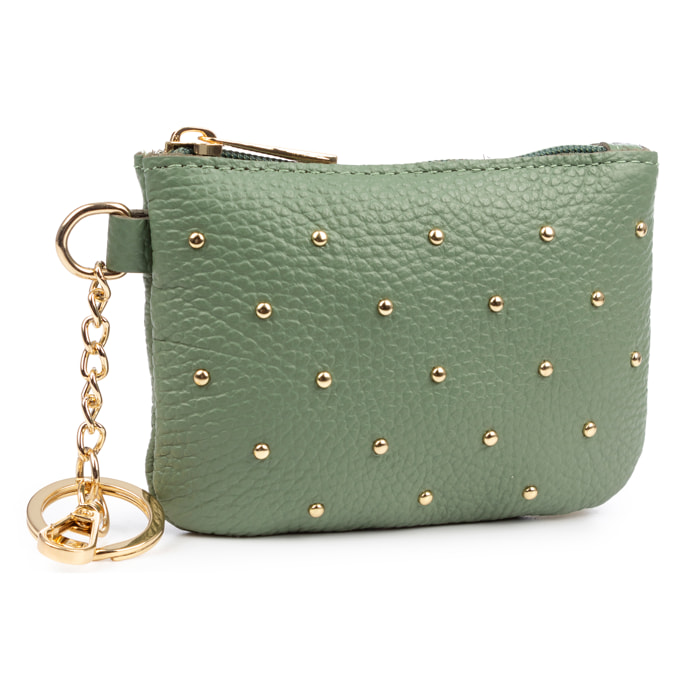 Bellosguardo Portafoglio Donna. In pelle autentica finitura Dollaro con dettagli metallici.