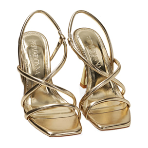 Sandali oro-giallo laminati