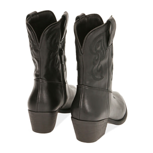 Camperos neri, tacco 5 cm