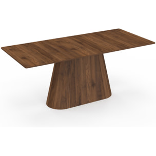 Table à manger extensible Rosita 160-200cm effet noyer