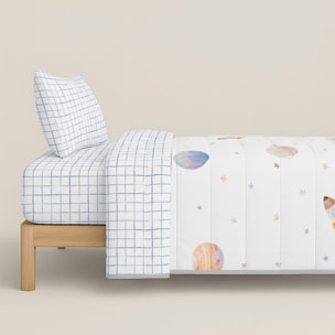 Cool Kids - Edredón Nórdico Estampado - Reversible - Infantil - 100% Algodón - 200 gr/m² con Tacto Pluma - Astro